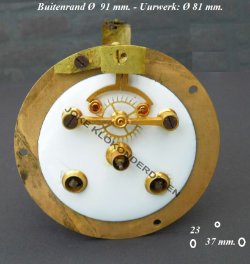 Pendule uurwerk voor loop of onderdelen =36498