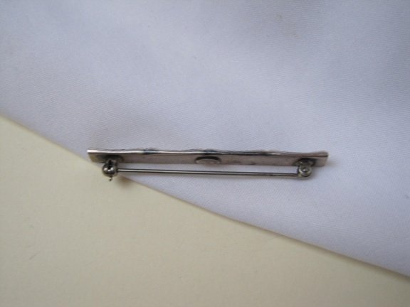Zilveren broche Danecraft segmenten bamboe plant 5.0x0.5 cm - Afbeelding 6