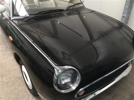 Nissan Figaro - zwart, airco, automaat, turbo - 1