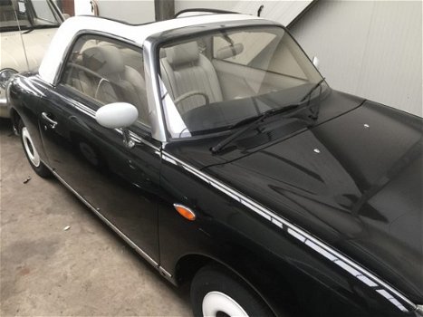 Nissan Figaro - zwart, airco, automaat, turbo - 1