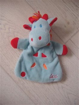 + 66 Tiamo Knuffeldoekje Giraffe Blauw Knisper - 1