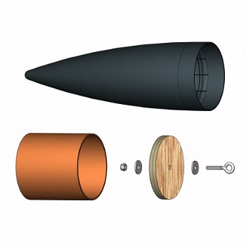 Div. Neuskegels voor modelraketten, raket onderdelen - 4
