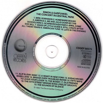 CD Simon&Garfunkel - The concert in Central Park - 3