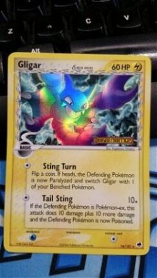 Gligar  16/101 Rare (reverse) Ex Dragon Frontiers gebruikt
