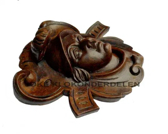 === Klokkast ornament = Hout = oud === 36532 - Afbeelding 2
