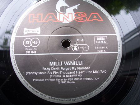 MILLI VANILI BABY DON'T FORGET MY NUMBER - Afbeelding 2