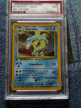 Gyarados holo 6/102 1ste editie psa 9 ip Base Set - 0