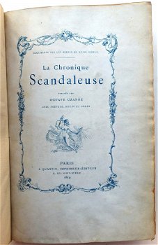 La Chronique Scandaleuse 1879 Uzanne - Fraaie band Binding - 5