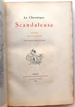 La Chronique Scandaleuse 1879 Uzanne - Fraaie band Binding - 6