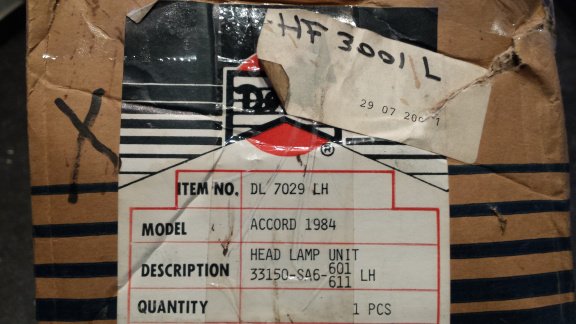 Honda Accord II (83-84) Facelift Koplamp Denji DJ 7029 Links NOS - Afbeelding 7
