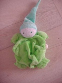 * 156 Difrax Tuttie Poppie - Knuffeldoek - Lime/mintgroen