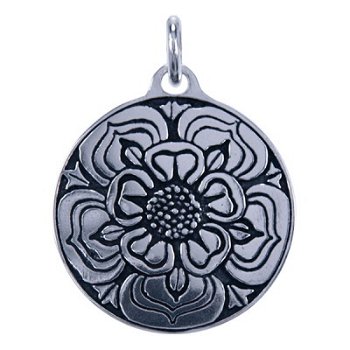Prachtige zilveren hanger Lotusbloem - 1