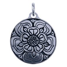 Prachtige zilveren hanger Lotusbloem