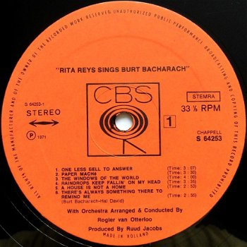 LP - Rita Reys sings Burt Bacharach - 2