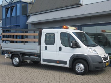 Peugeot Boxer - 435 2.2 HDI L3 DC, 120PK / 7-Persoons / Laadbak 290cm met huif / Trekhaak / Zwaailic - 1