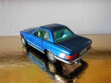 1:43 Corgi Toys 393 Whizzwheels Mercedes Benz 350 SL metallic blauw - 2