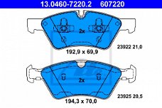 Remblokken Set Vooras ATE Mercedes E W211 ML W164 R W251