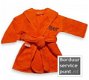 Badjasje oranje met geborduurde naam - 1 - Thumbnail