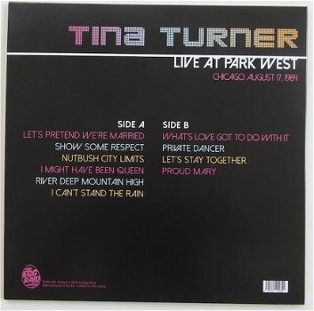 Tina Turner Live Park West 1984 LP - 2