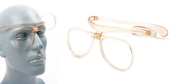 Stirnbrille champagner - Forehead Glasses, standard size, Nieuw, €55 - nr. 1