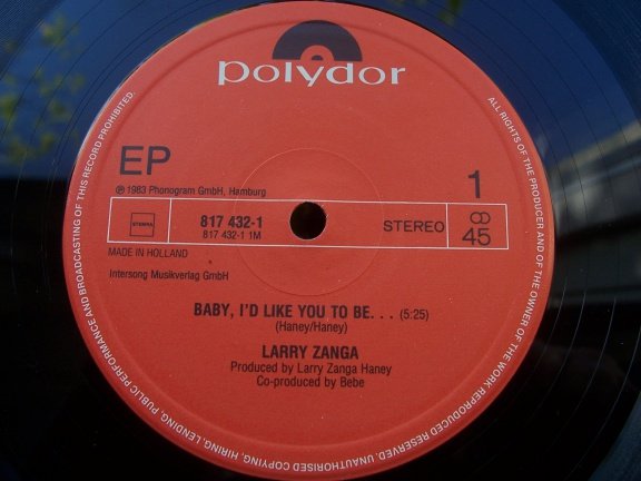 LARRY ZANGA BABY I'D LIKE YOU TO BE - Afbeelding 2