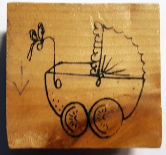 Houten stempel Kinderwagen 2 - 1