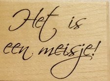 Houten stempel Het is een meisje! van Artemio.