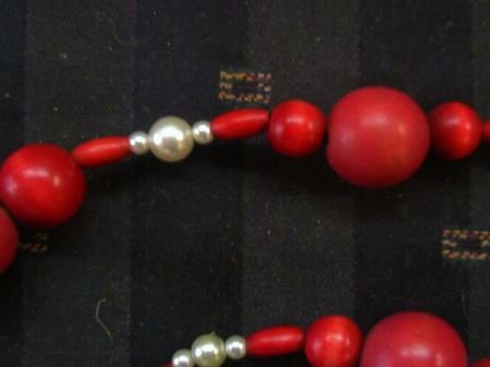 Ketting Rood met Kralen - 2