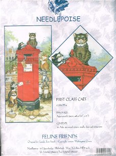 NEEDLEPOISE  GROOT BORDUURPAKKET " FIRST CLASS CATS  "