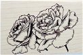 GROTE Houten stempel Roses van Sirius Hobby - 1 - Thumbnail