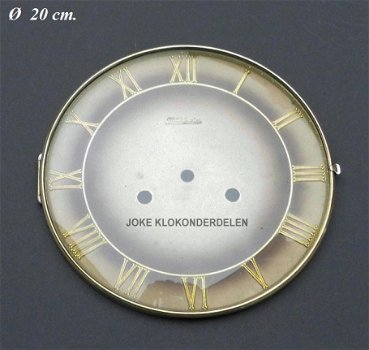 = Pendule deur / wijzerplaat =bol glas = 36644 - 0