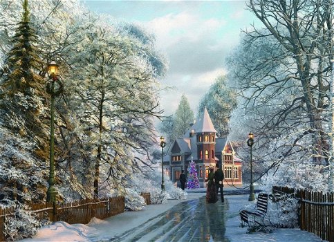Eurographics - New England Christmas Stroll - 1000 Stukjes Nieuw - 1