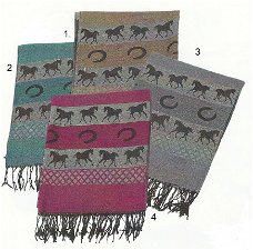 Sjaal met paardenafbeelding