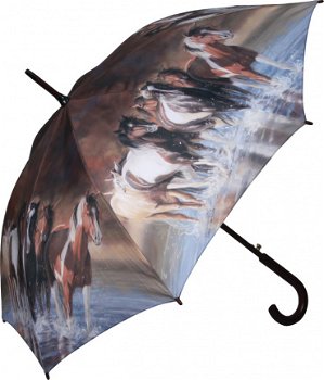 Paraplu met paarden print - 1