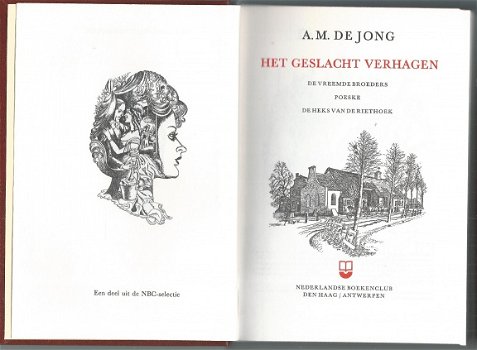 A. M. DE JONG ***HET GESLACHT VERHAGEN.***DONKERRODE SKYVERTEX NBC BOEKENCLUB**HET GESLACHT VERHAGEN - 2