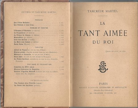 TANCREDE MARTEL**LA TANT AIMEE DU ROI**RELIURE HARDCOVER**PAUL OLLENDORFF** - 3