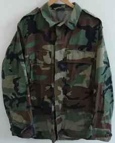 Jas / Coat, Combat, Korps Mariniers, M81 Woodland Camouflage, maat: 7080/8494, jaren'90.(Nr.2)