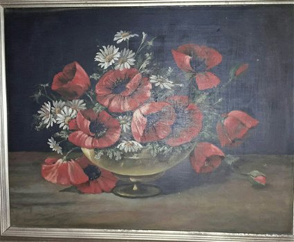 antiek schilderij op hout geschilderd gesigneerd P 1890/1950osch - 4