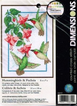 DIMENSIONS Borduurpakket HUMMINGBIRDS & FUCHSIA - 1