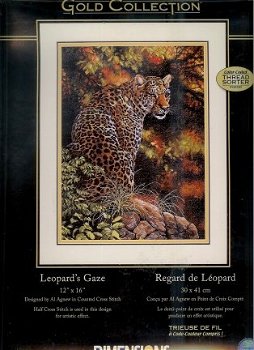 DIMENSIONS Borduurpakket , LEOPARD's GAZE , laatste - 1