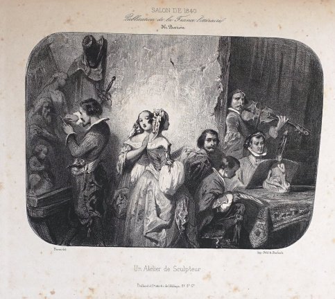 Album met 64 lithografiën (circa 1850-80) Daumier Leroux etc - Afbeelding 5