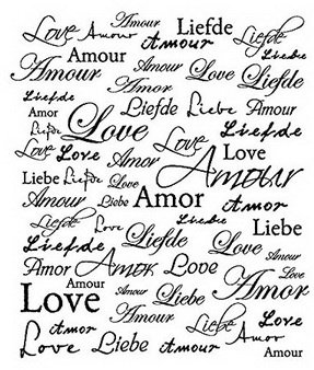 Houten stempel Love Text van Artemio - 1