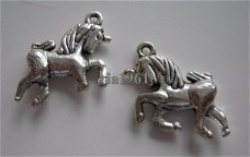 bedeltje/charm dieren : eenhoorn - 21x20 mm