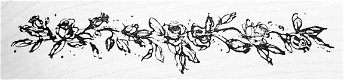 NIEUW GROTE Houten stempel Floral Border van Art Impressions - 1 - Thumbnail