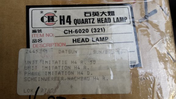 Nissan Datsun Sunny B11 (85-90) Koplamp CH-6020 Rechts NOS - 4