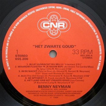 LP - Benny Neyman - Het zwarte goud - 1