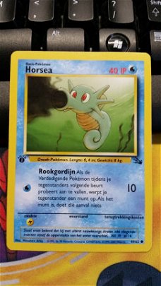 Horsea  49/62 1st Edition Fossil IP nederlands gebruikt