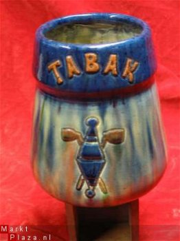 Oude tabakspot van Brugs aardewerk ca 1930 hoogte 15 cm. - 1