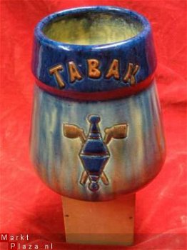 Oude tabakspot van Brugs aardewerk ca 1930 hoogte 15 cm. - 3