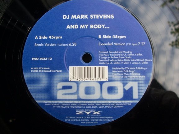 DJ MARK STEVENS AND MY BODY DOOS 3 - Afbeelding 2